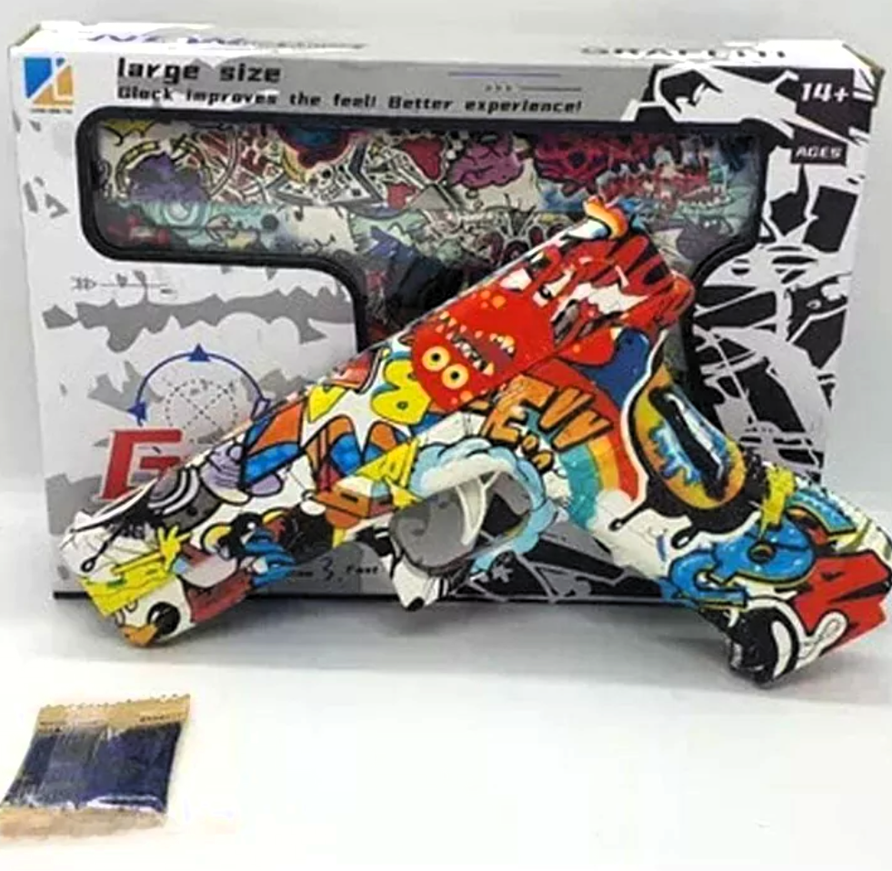 Large Size Glock Graffiti Gel Blaster Pistol