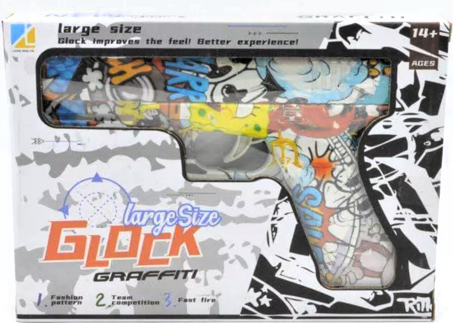 Large Size Glock Graffiti Gel Blaster Pistol