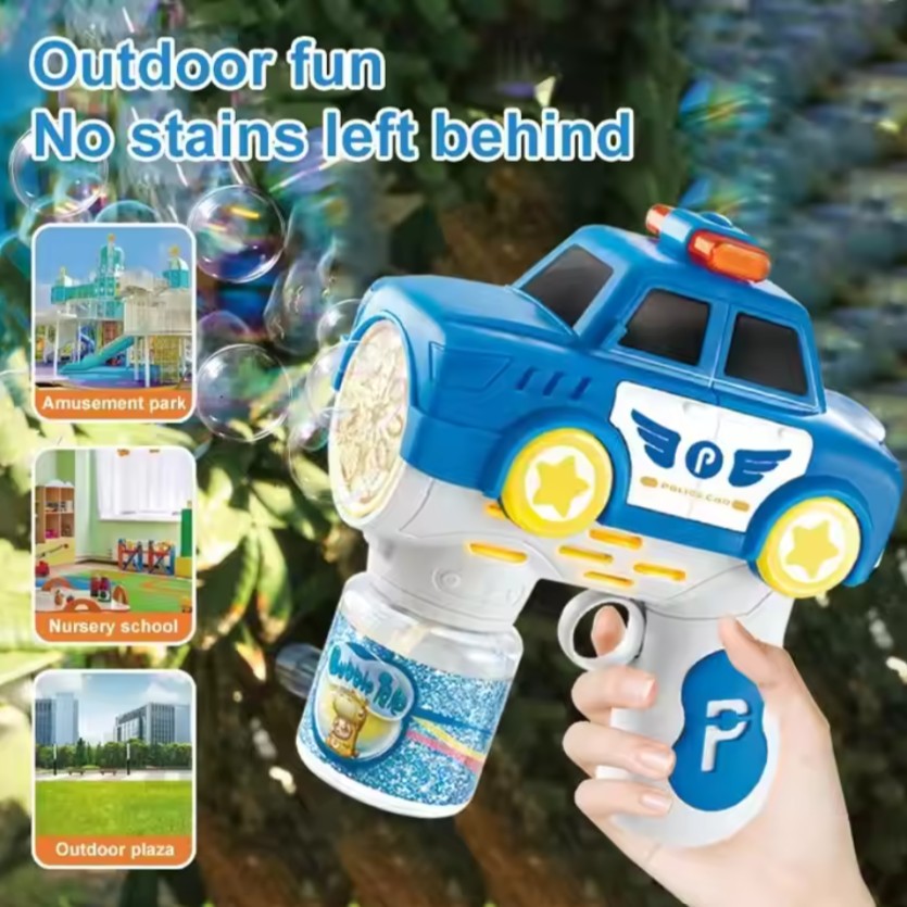 Police Car Bubble Machine for Kids – Bubble Blower Toy with 100ml Solution