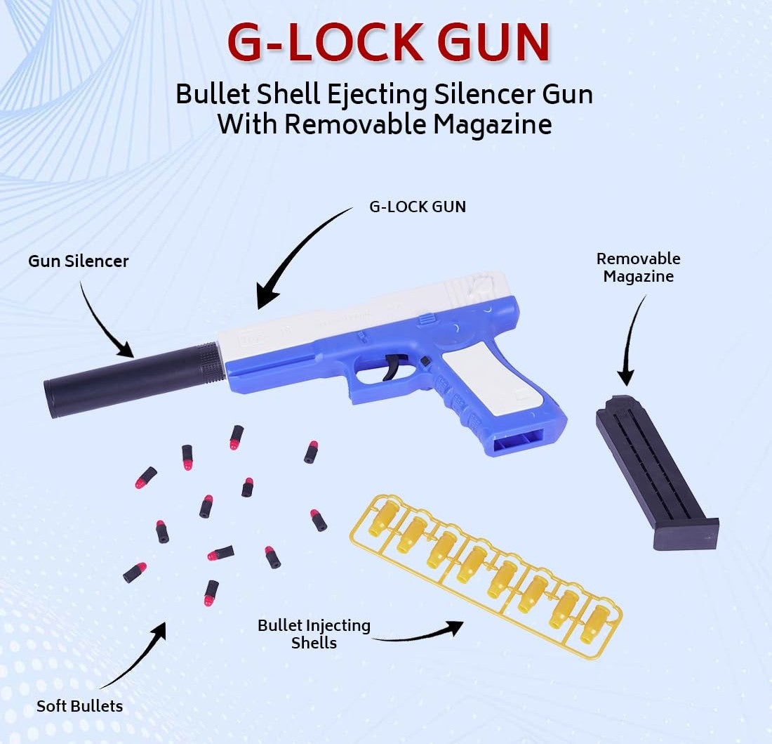 Pull Back Gun Toy for Kids