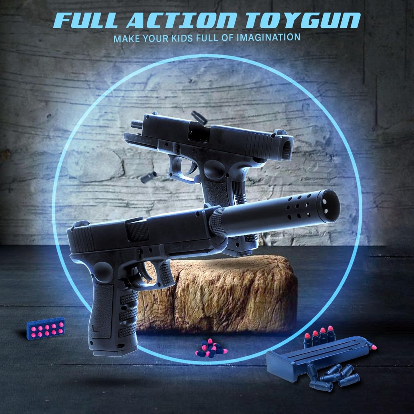 Shell Ejecting Toy Gun Pistol for Kids