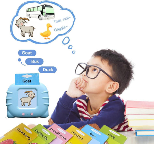 Interactive Talking Flash Cards for Kids Ages 1-4 – 224 Words Educational Speech Toy | Montessori-Inspired Language Learning Tool for Toddlers & Early Learners