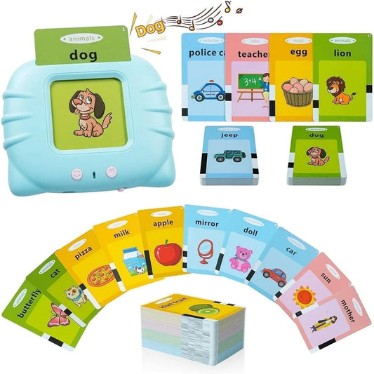 Interactive Talking Flash Cards for Kids Ages 1-4 – 224 Words Educational Speech Toy | Montessori-Inspired Language Learning Tool for Toddlers & Early Learners