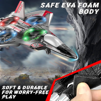 Rechargeable RC Fighter Jet with 360° Spins – Easy Fly for Kids