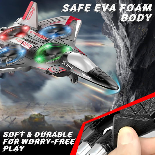 Rechargeable RC Fighter Jet with 360° Spins – Easy Fly for Kids