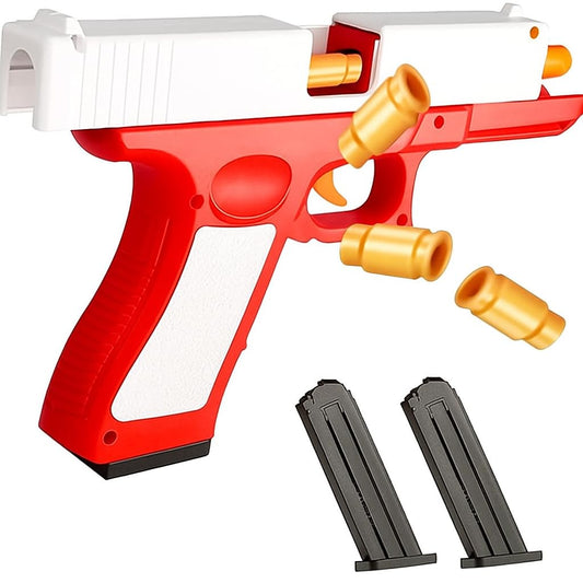 Realistic_Shell Ejecting Toy Gun Pistol with Silencer and Magazine